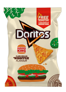 Lot de 12 cartons de 24 unités de Doritos Whoper Tortilla Chips, 170g.