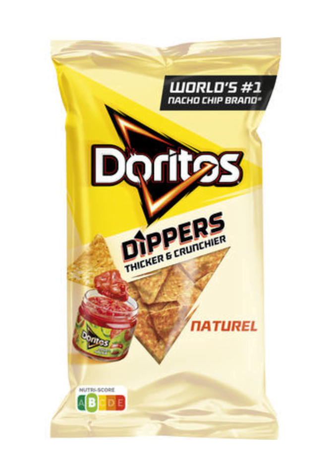 Lot de 12 cartons de 24 unités de Doritos Dippas Naturel Tortilla Chips, 185g