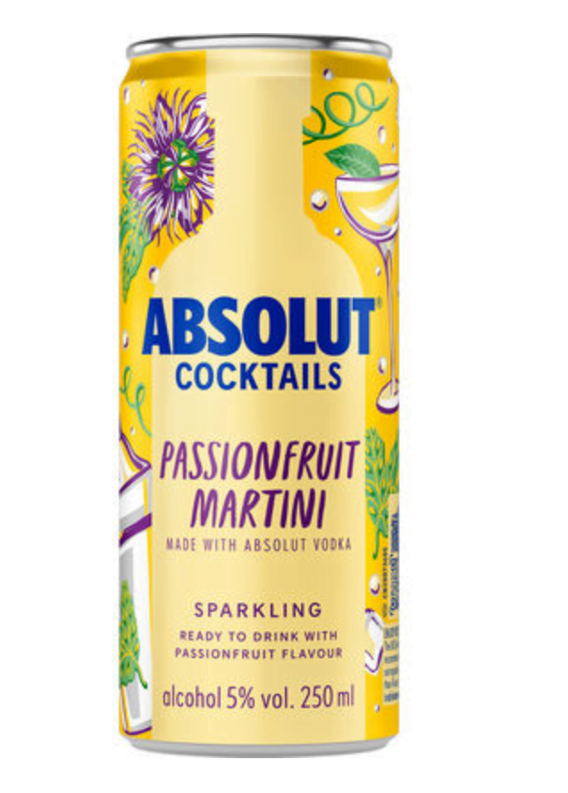 Palette ABSOLUT PASSIONFRUIT 25CL 600 CANETTES