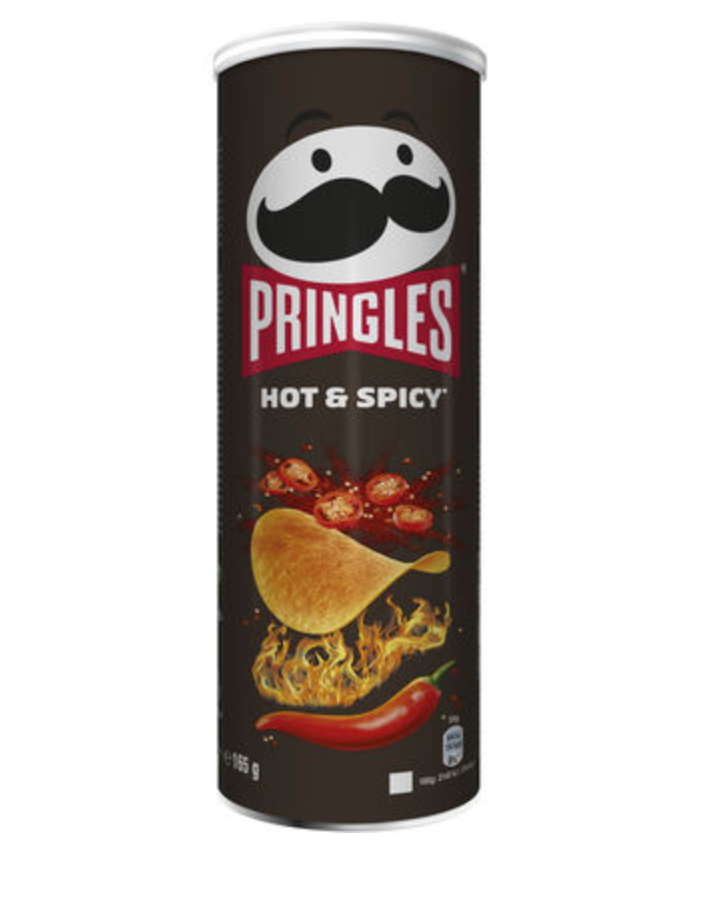 Lots de 10 cartons PRINGLES HOT & SPICY CHIPS 165GR /16