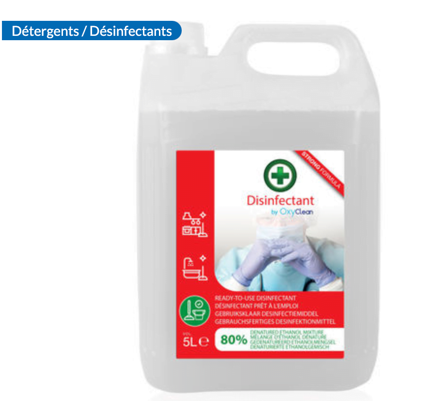 LOT DE 10 OXYCLEAN DÉSINFECTANT SURFACES 5L