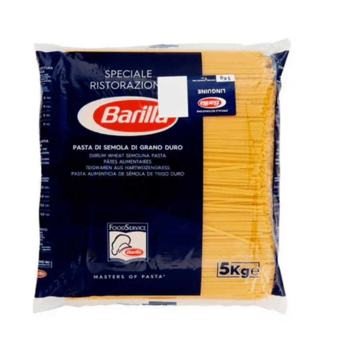 Le lot de 100 unités de Barilla Bavette – Linguine Pasta Speciale Ristorazione 5Kg