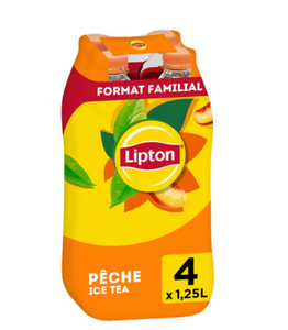 Pêche Lipton 4×1,25L – Palette de 126 Packs