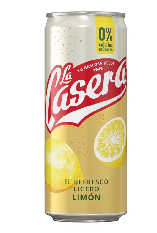 La Casera Citron 33cl – Palette 1200 Canettes (50 Packs) – Prix Déstockage Grossistes et Particuliers